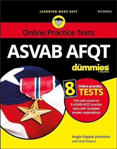 ASVAB AFQT For Dummies: Book – Paperback, by Papple Johnston Angie; – Very Good