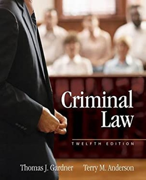 Criminal Law Hardcover Thomas, Anderson, Terry Gardner