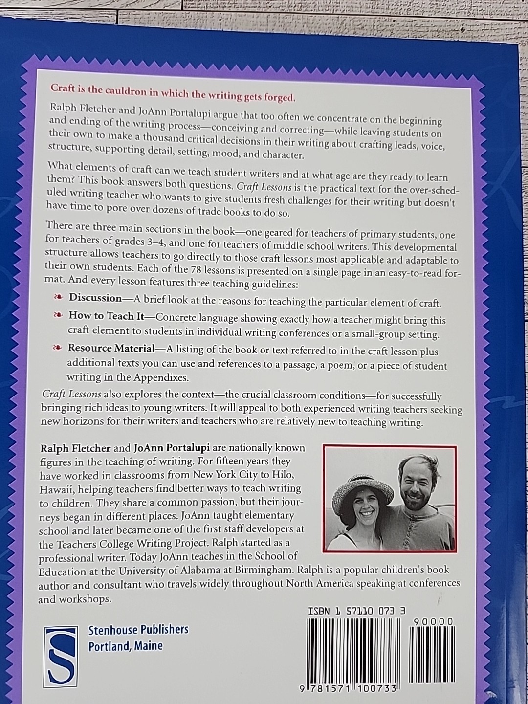 Craft Lessons – paperback Fletcher, Ralph & Portalupi, JoAnn Very Good