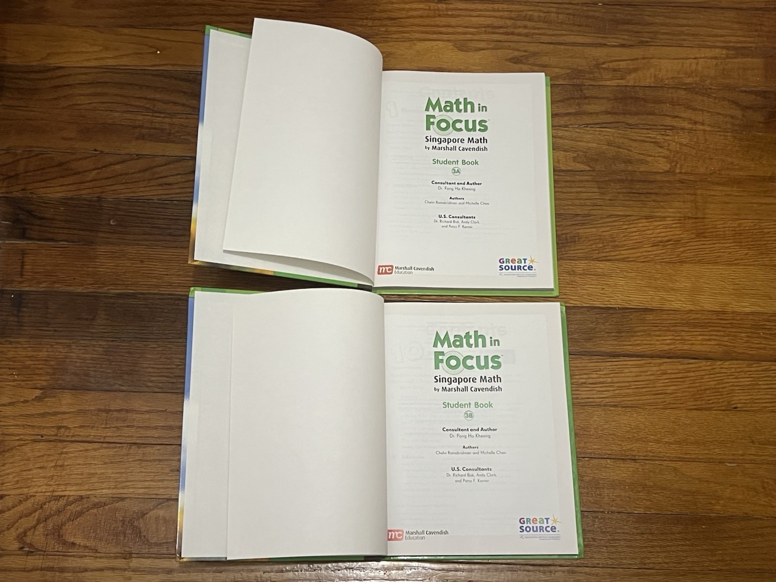 Set ~ 2 Math In Focus 3A, 3B Student Textbooks Singapore Math Marshall Cavendish