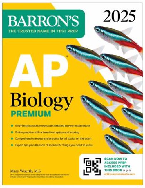 AP Biology Premium, 2025: Prep Book with 6 Practice Tests + Compr