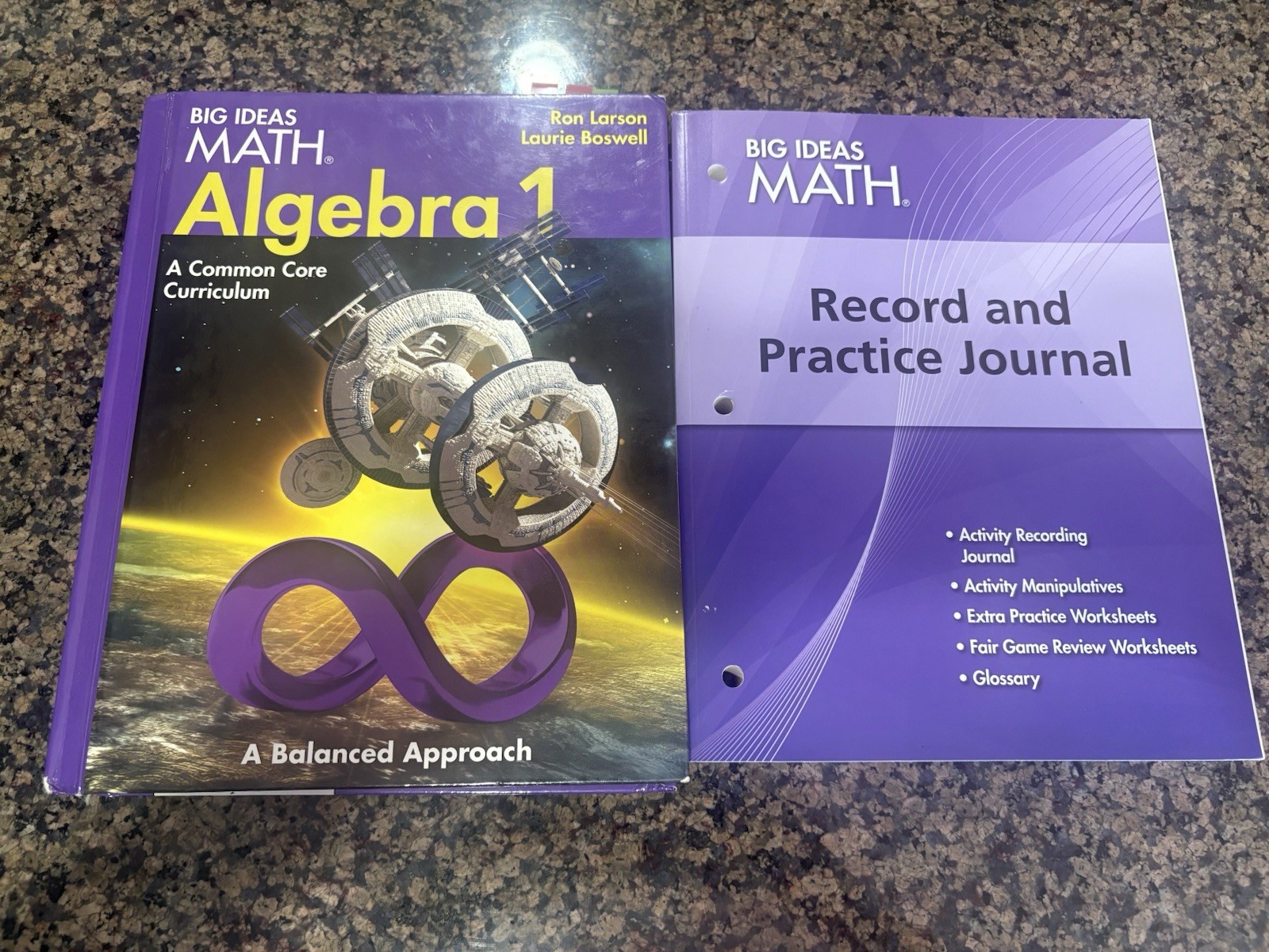 Big Ideas Math Algebra1 Larson Boswell Textbook Record practice Journal Set 2014