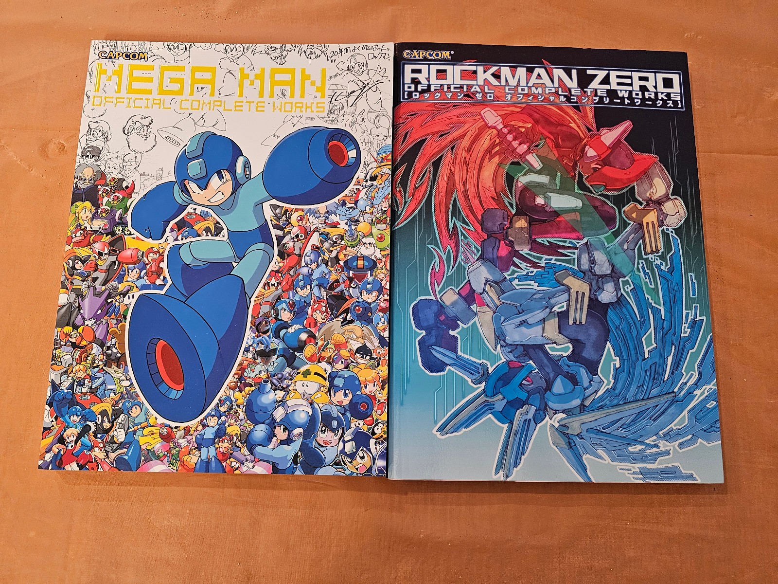 Mega Man and Rockman Zero Official Complete Works 2 Book Set, Superb Shape