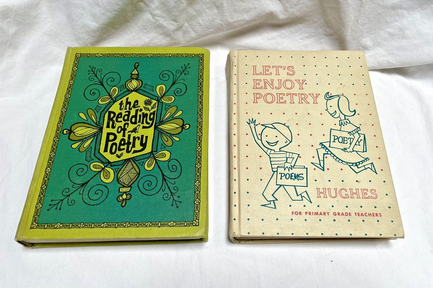 LOT Of 2 BOOKS LET’S ENJOY POETRY THE READING OF POETRY TEACHING CHILDREN