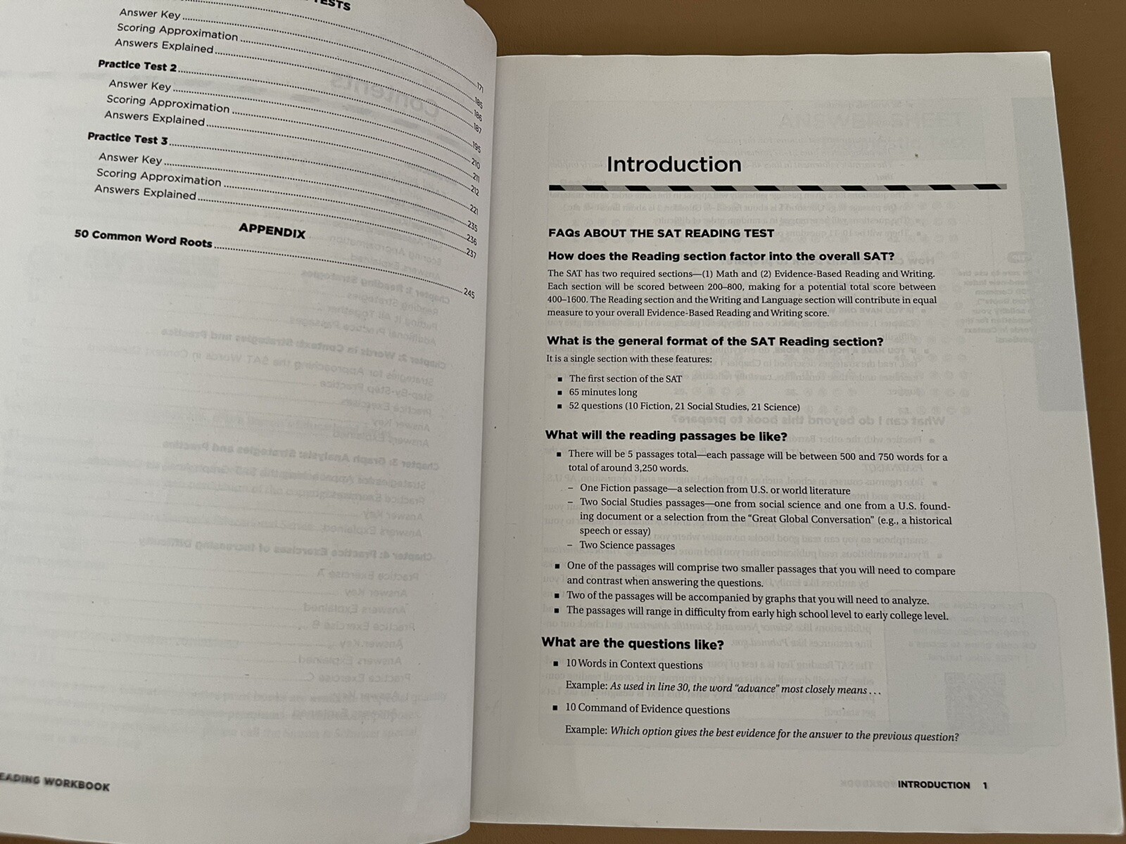 BARRON’S SAT READING WORKBOOK (BARRON’S TEST PREP) By Stewart Brian W. M.ed.