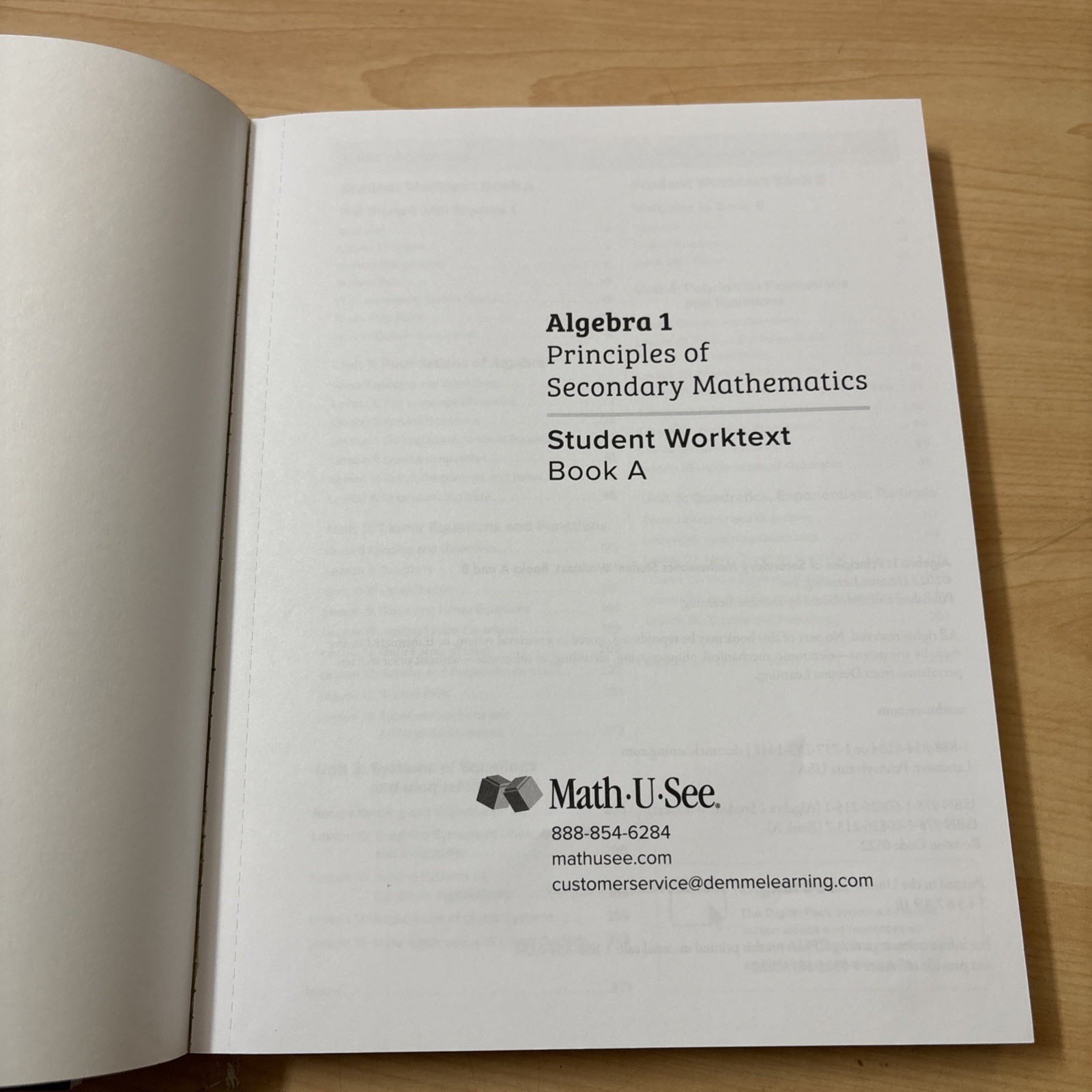Math-U-See Algebra 1 Principles of Secondary Math Student Worktext A B Tests Set