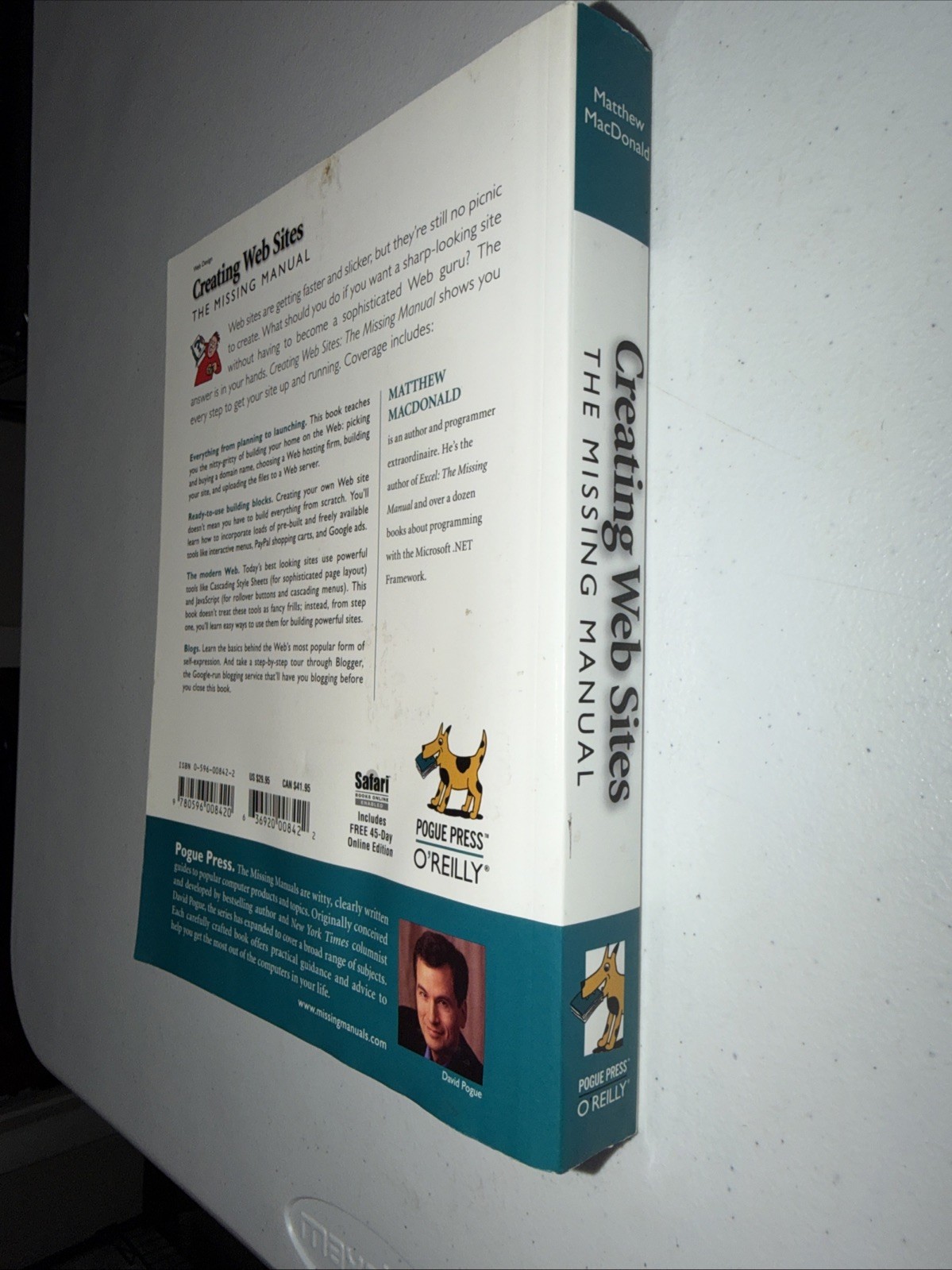 Creating Web Sites: The Missing Manuel By Matthew MacDonald USED