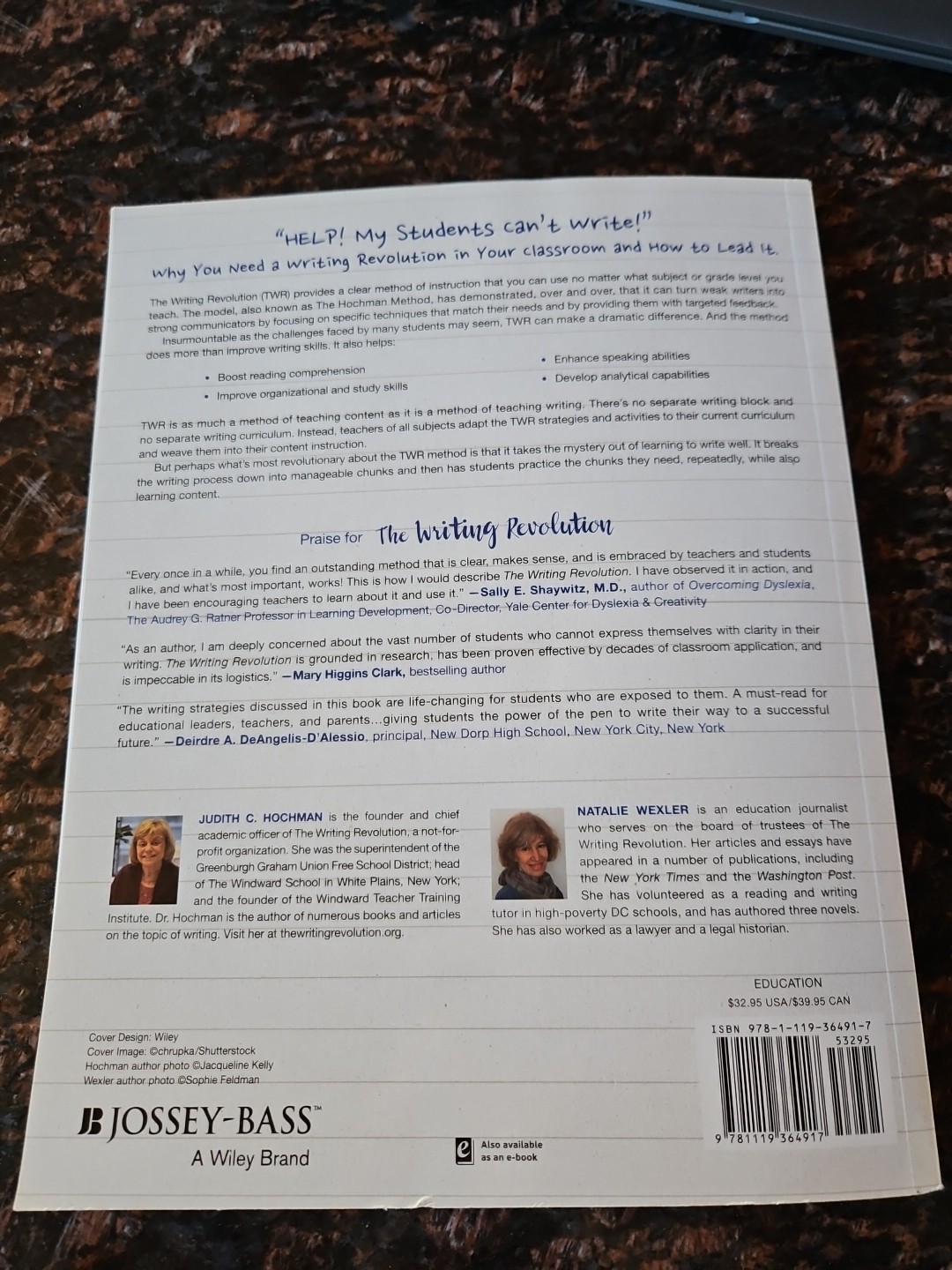 The Writing Revolution: A Guide to Advancing Thinking, Hochman, Wexler, 1st Ed