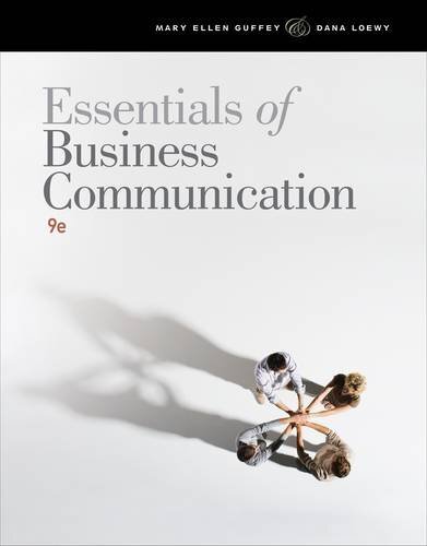 Essentials of Business Communication by Mary Ellen Guffey