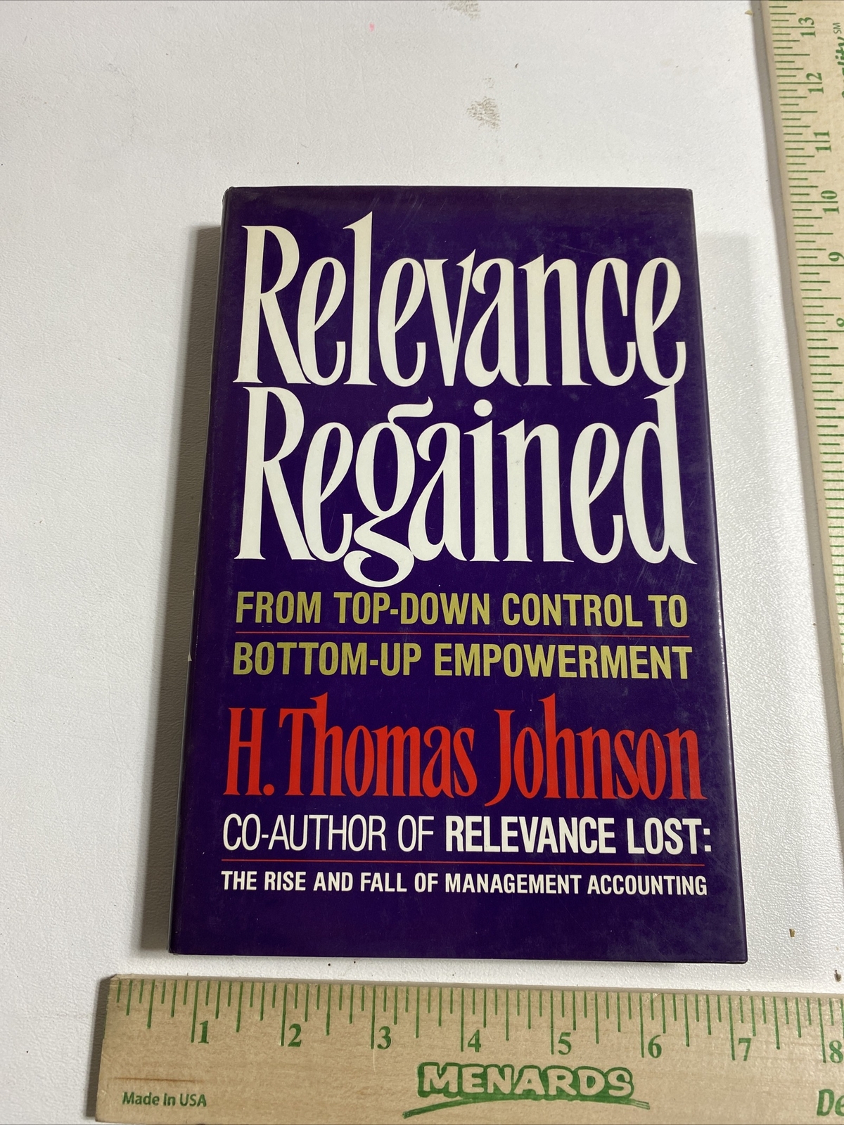 Relevance Regained – H. Thomas Johnson (Dust Jacket, 1992)