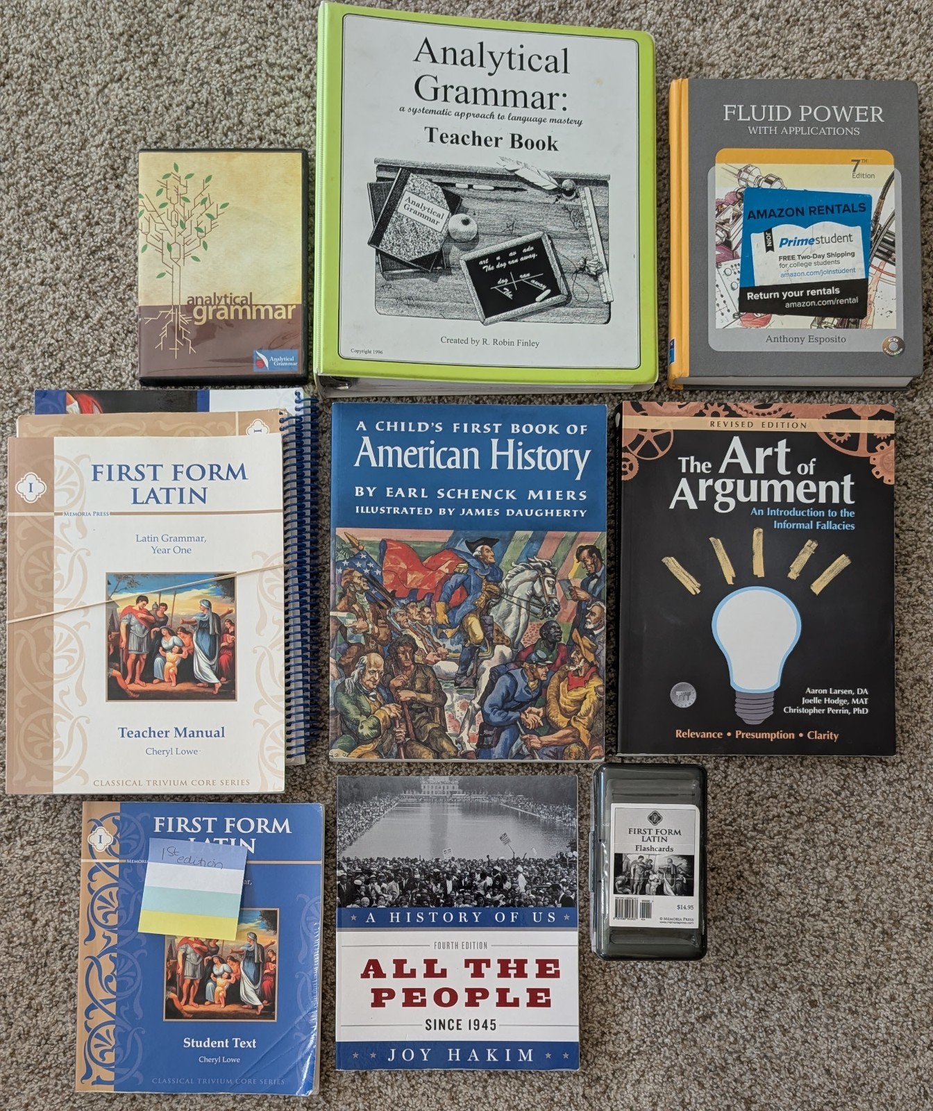 BIG LOT! SAVE textbook US American history grammar latin the art of argument DVD