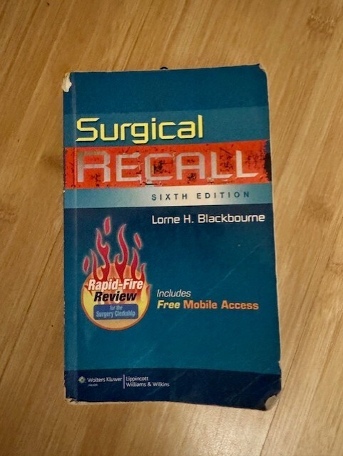 Recall Ser.: Surgical Recall by Lorne H. Blackbourne (2011, Trade Paperback)