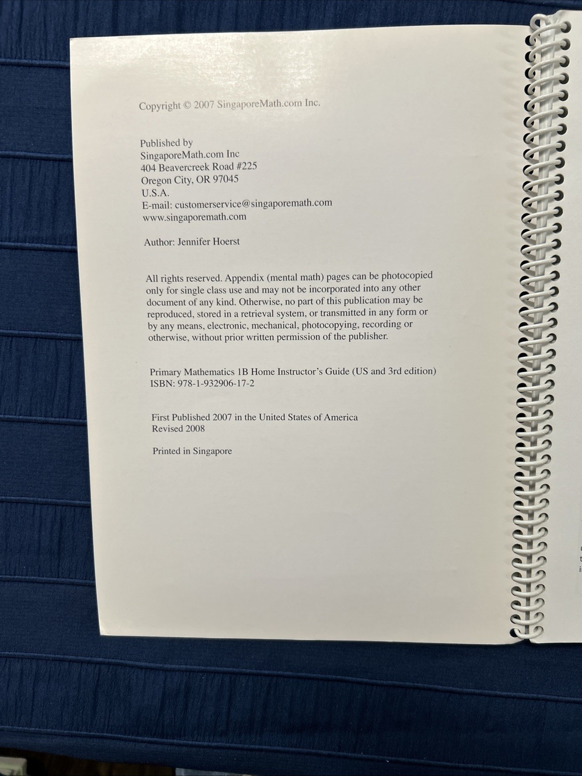 Singapore Primary Mathematics US Edition 1B Textbook and Home Instructor’s Guide