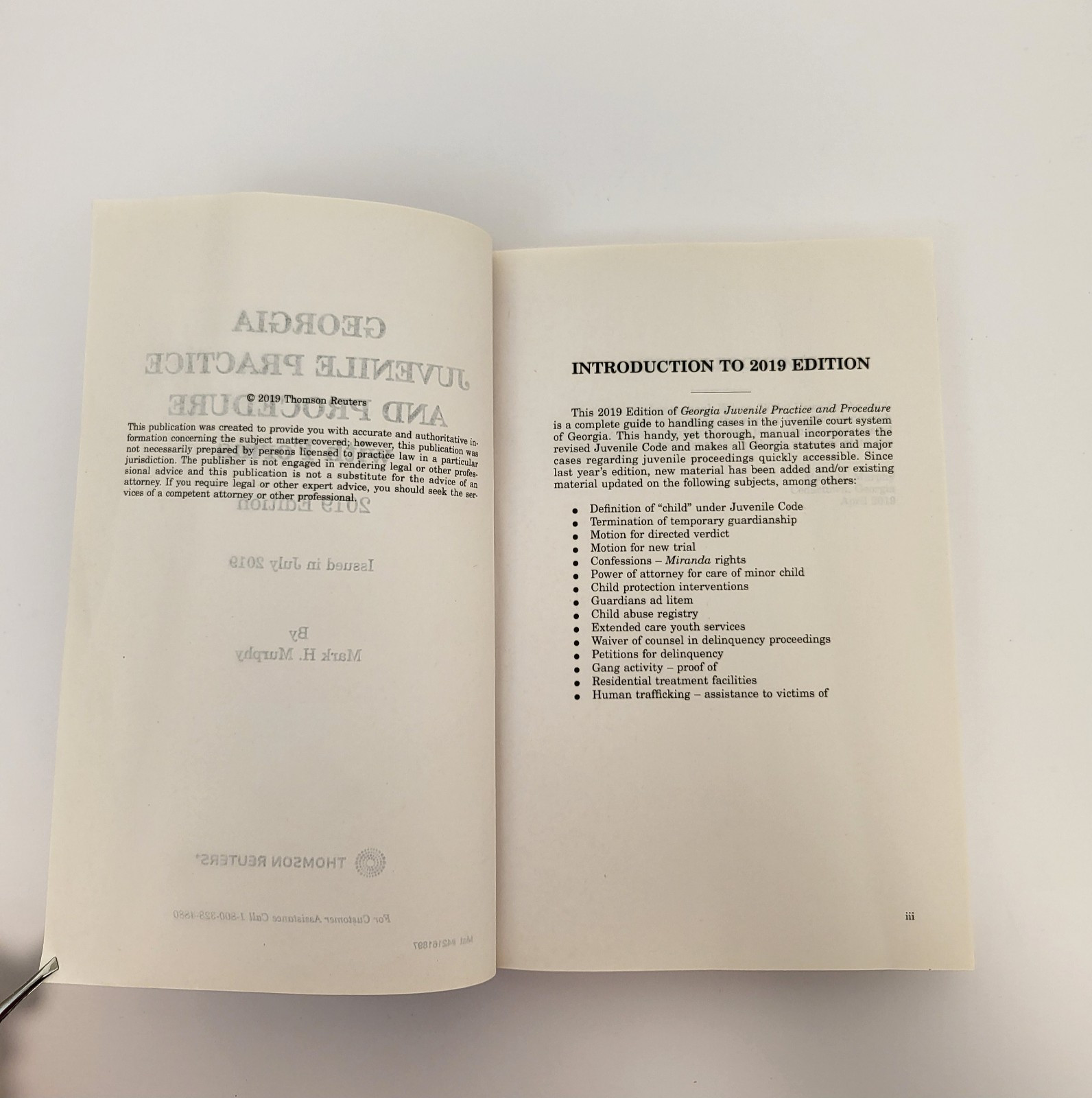 Georgia Juvenile Practice and Procedure with Forms 2019 Edition. Mark H. Murphy