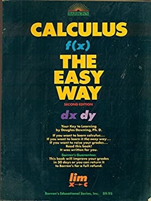 Calculus the Easy Way Paperback Douglas D. Downing