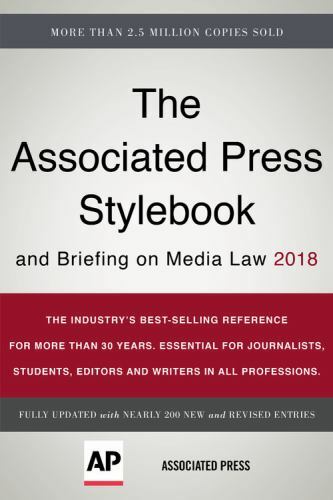 The Associated Press Stylebook 2018: and Briefing – 1541672380, paperback, Press