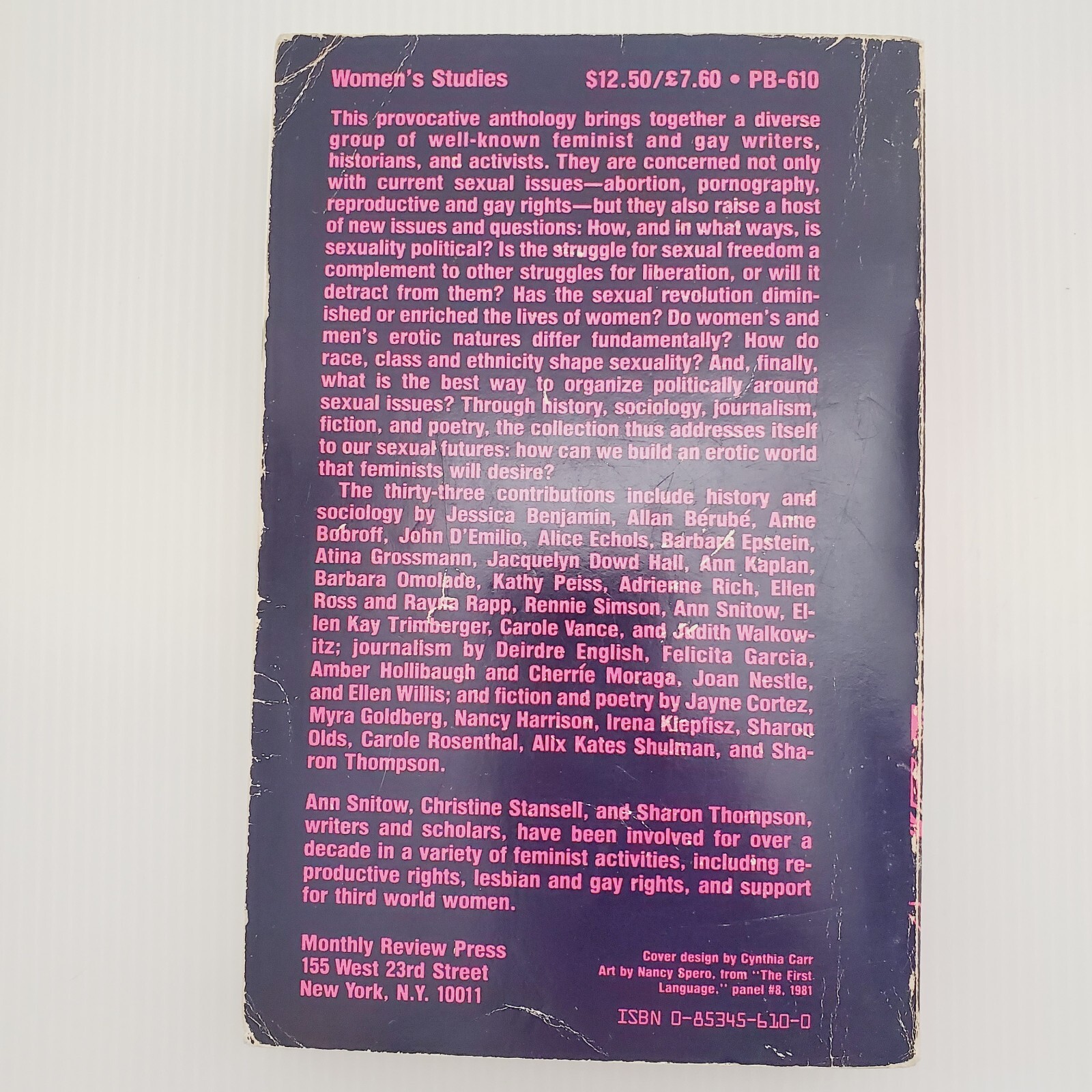 Powers of Desire Book Politics of Sexuality New Feminist Library Paperback