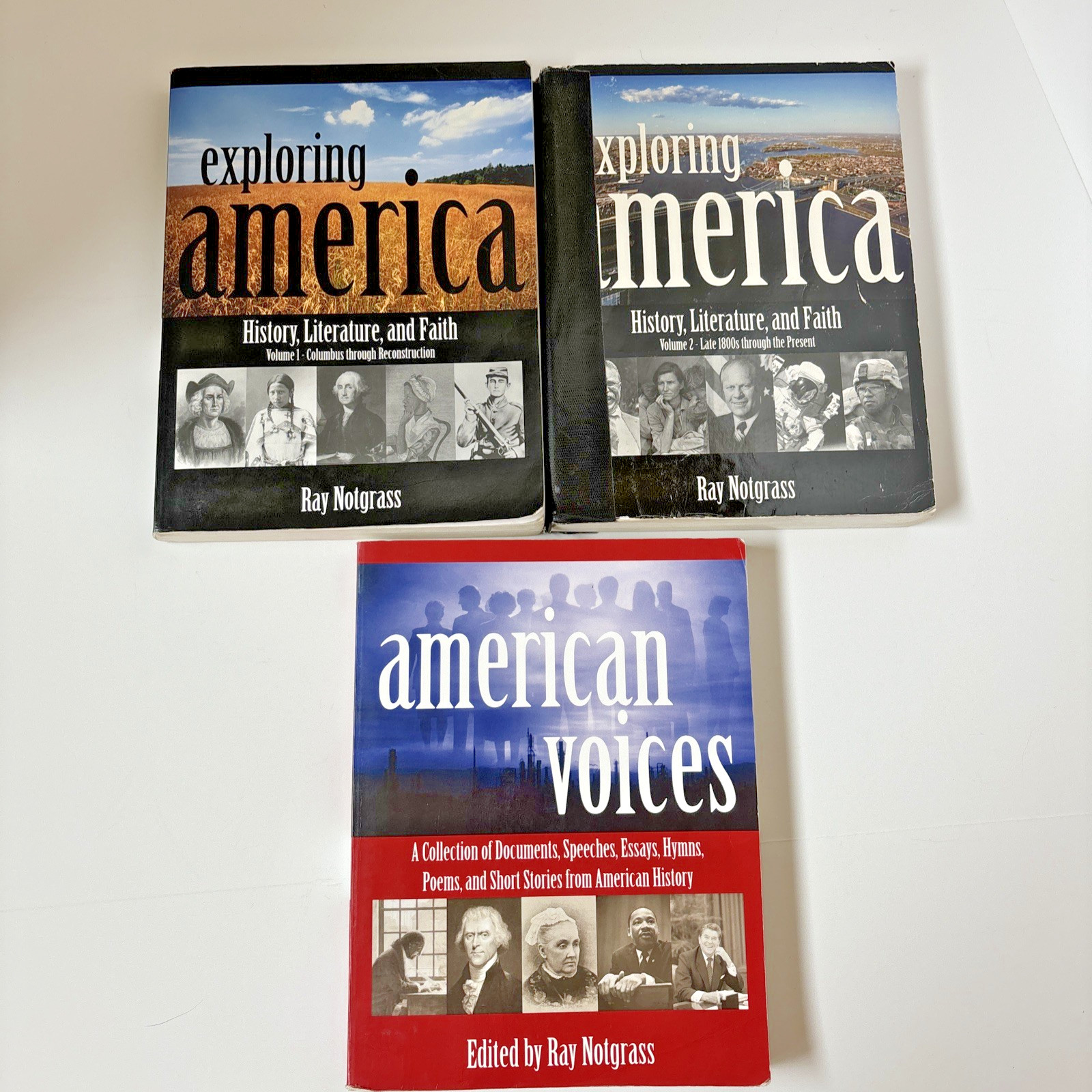 Notgrass Exploring America Vol 1 & 2 American Voices 2007 Ray Notgrass