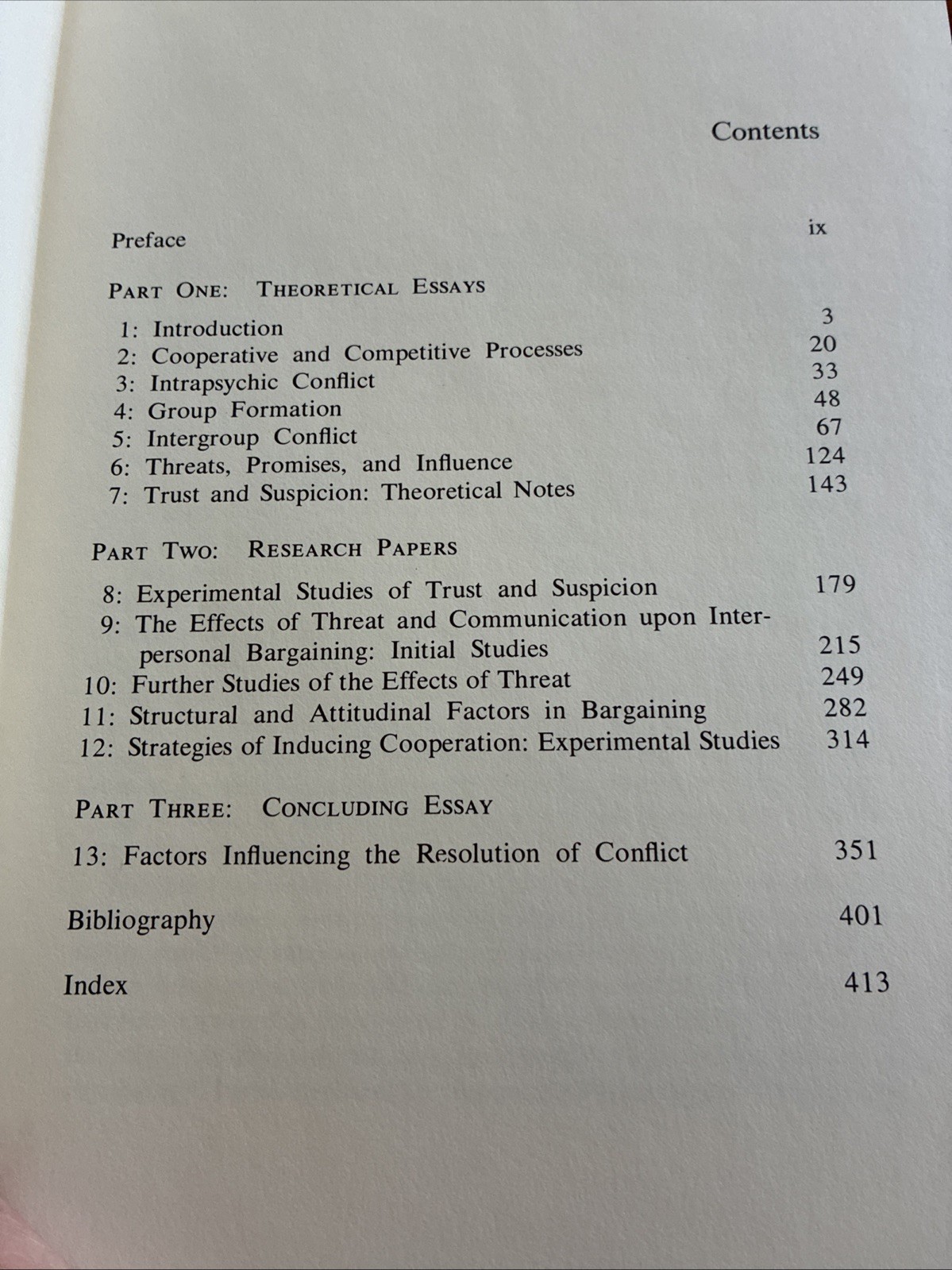 The Resolution of Conflict (1973) Morton Deutsch Yale Univ Press SIGNED w/o DJ