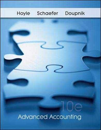 Advanced Accounting – Hardcover, by Hoyle Joe Ben; Schaefer – Very Good j