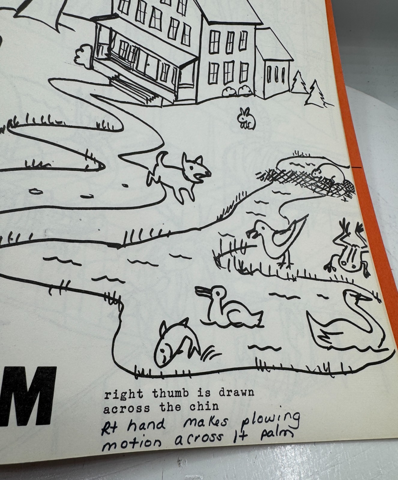 1973 Animals in Signs Deaf Learning Children Books 44 Pages Frank Caccamise