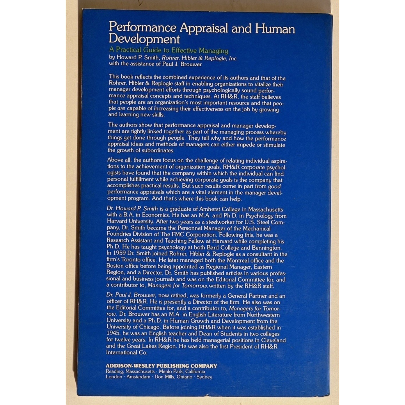 Managing People_Performance Appraisal & Human Development: Smith/Brouwer