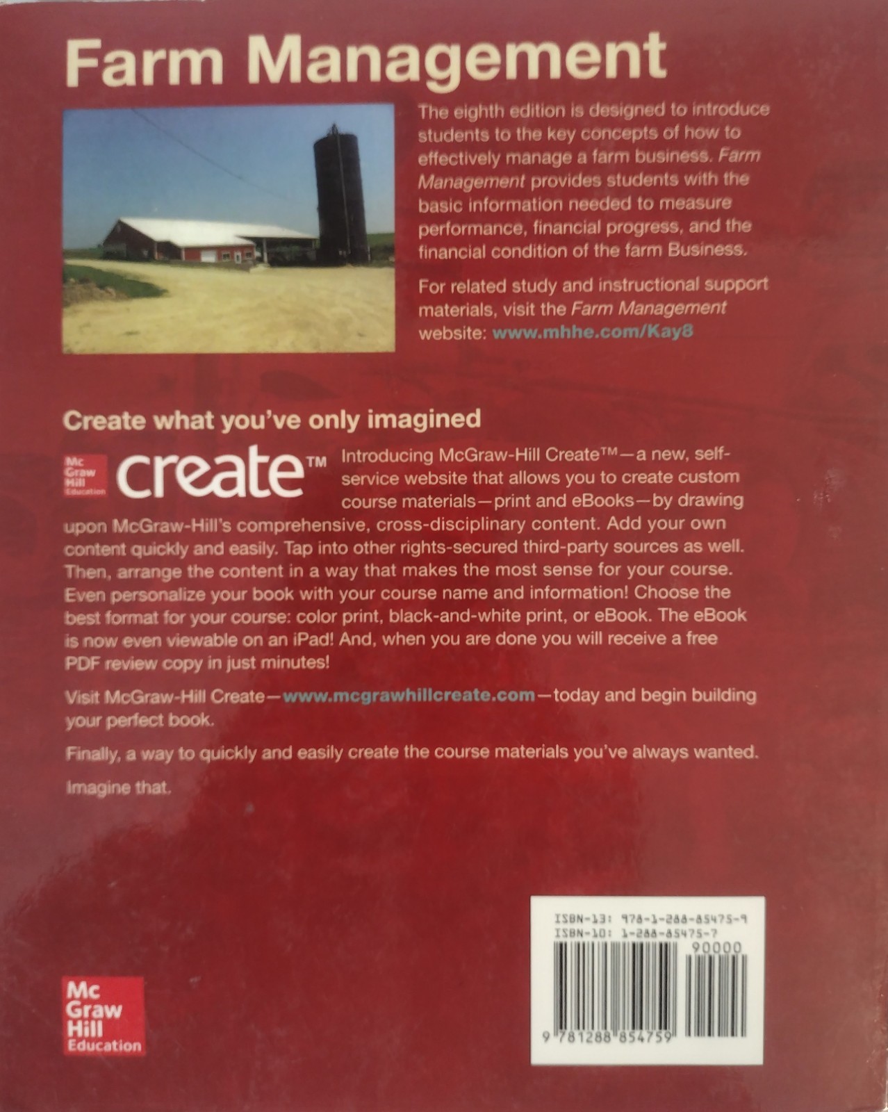 Farm Management Hardcover Eighth Ed. Ronald Kay, William Edwards, Patricia Duffy