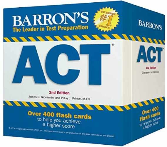 Barron’s ACT Flash Cards: 410 – Cards, by Giovannini James D.; – Acceptable