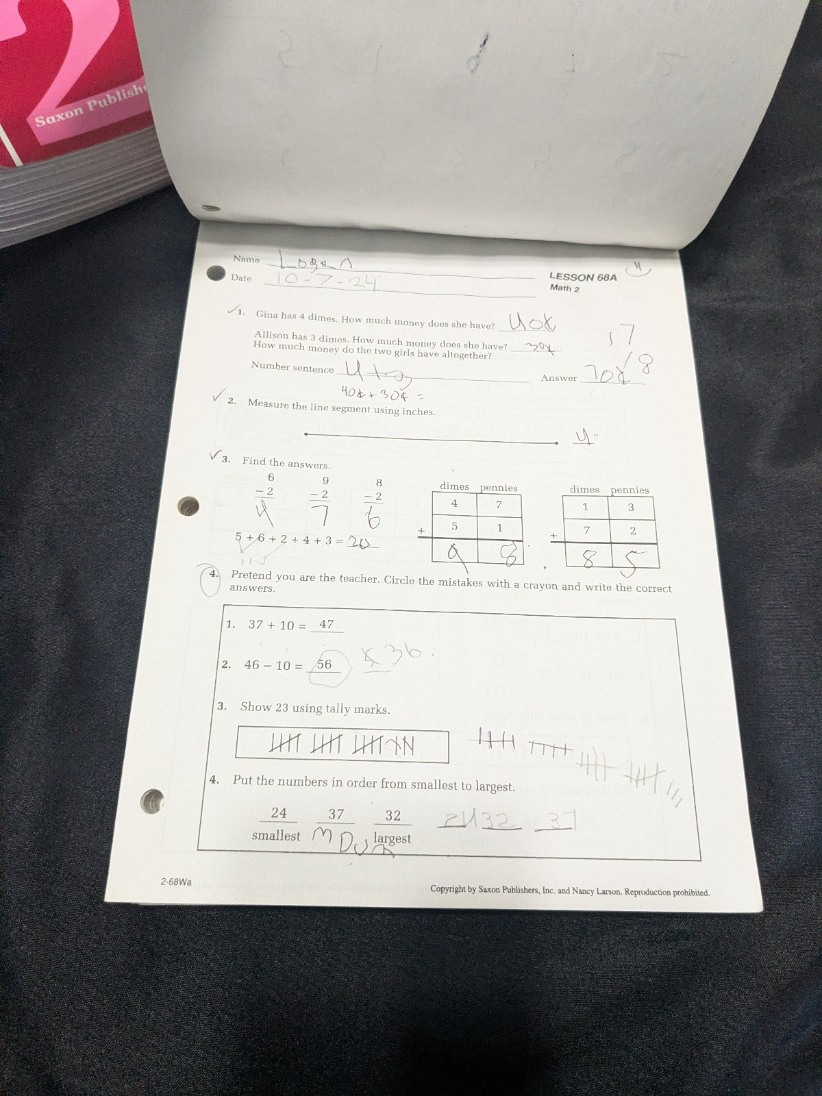 Saxon Math 2 Incremental Development Teacher’s Edition + Student Book 2 See Desc