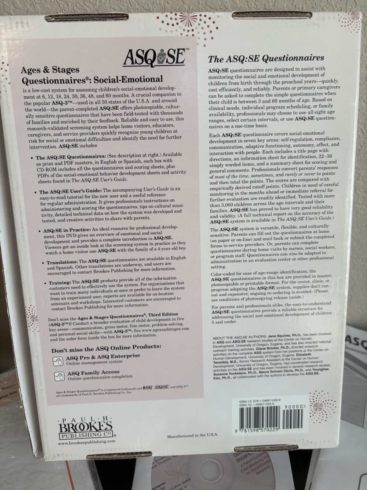 Ages & Stages Questionnaires: Social-Emotional (ASQ:SE) New In Box. Includes CD