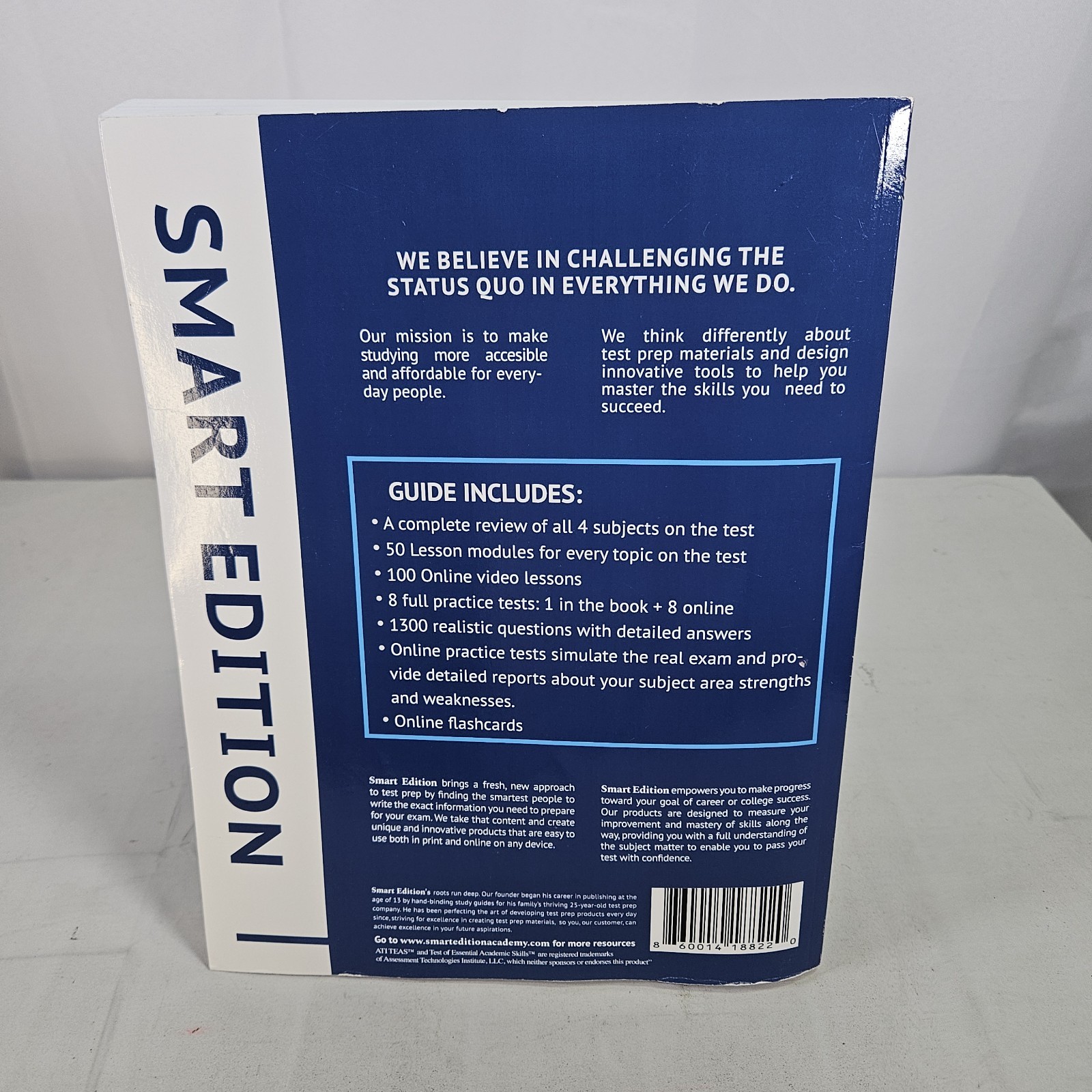 ATI TEAS 7 Smart Edition Nursing 5th Ed includes Online Resources 860014188220