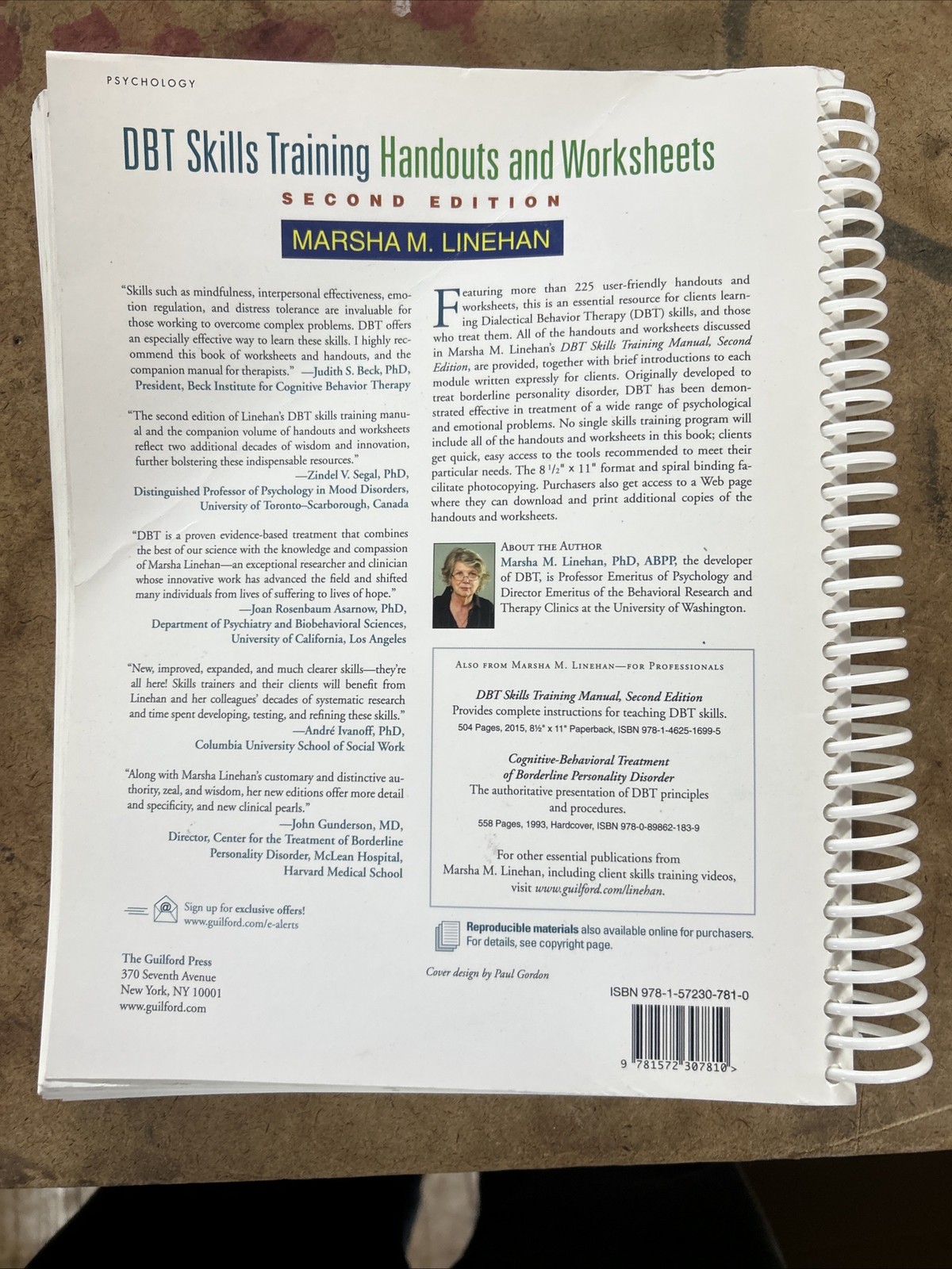 DBT Skills Training Handouts and Worksheets by Marsha M. Linehan (2014, Trade…