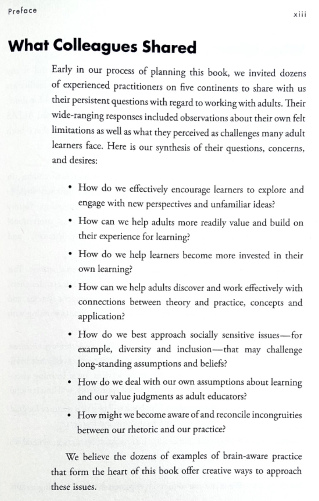 FACILITATING LEARNING WITH THE ADULT BRAIN IN MIND TAYLOR+Marienau HC NEW 2016