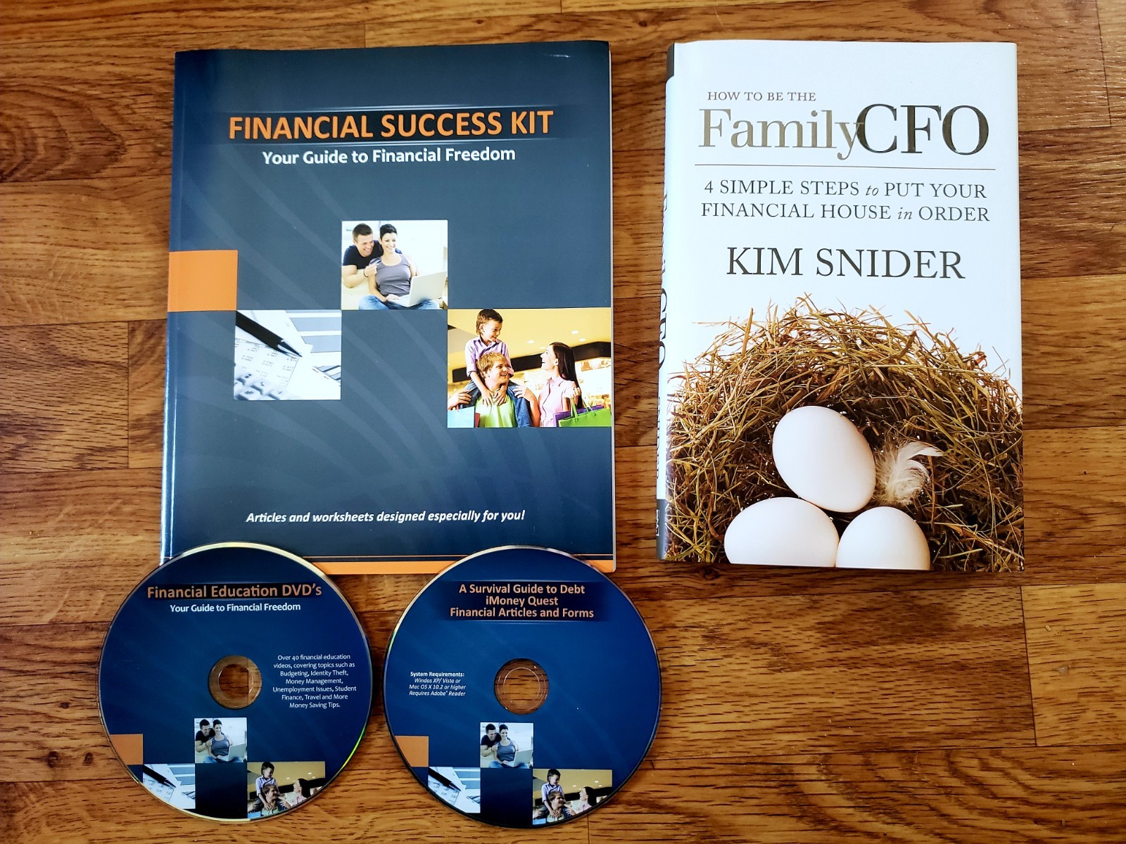 4 Set Finance Sucess Kit: 2 DVD Survive Debt & Education/Finance book + Workbook