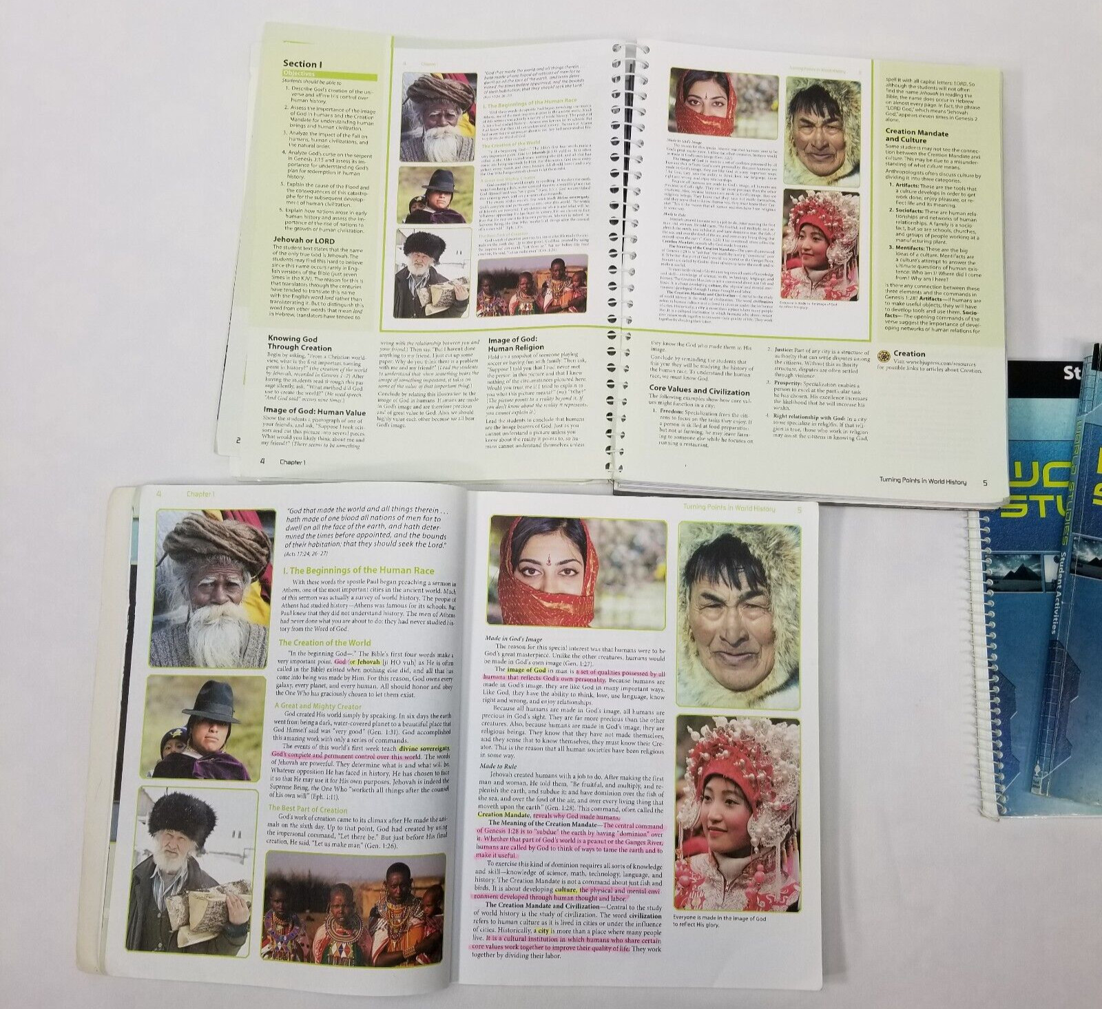 BJU World Studies Set 7th Grade Homeschool Lot Student Textbook Teacher Edition