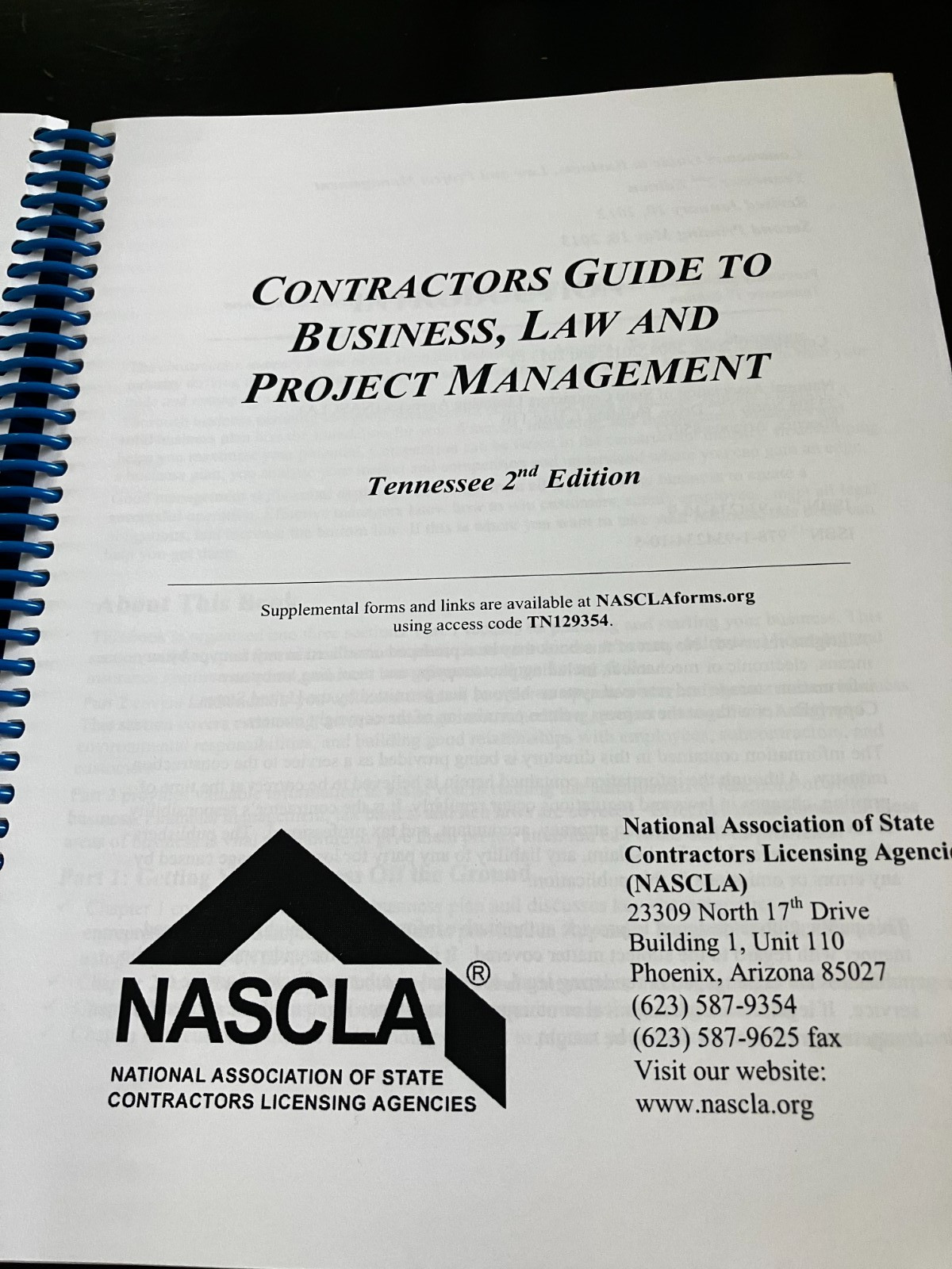 NASCLA Contractors Guide to Business, Law and Project Management Tennesee, 2nd