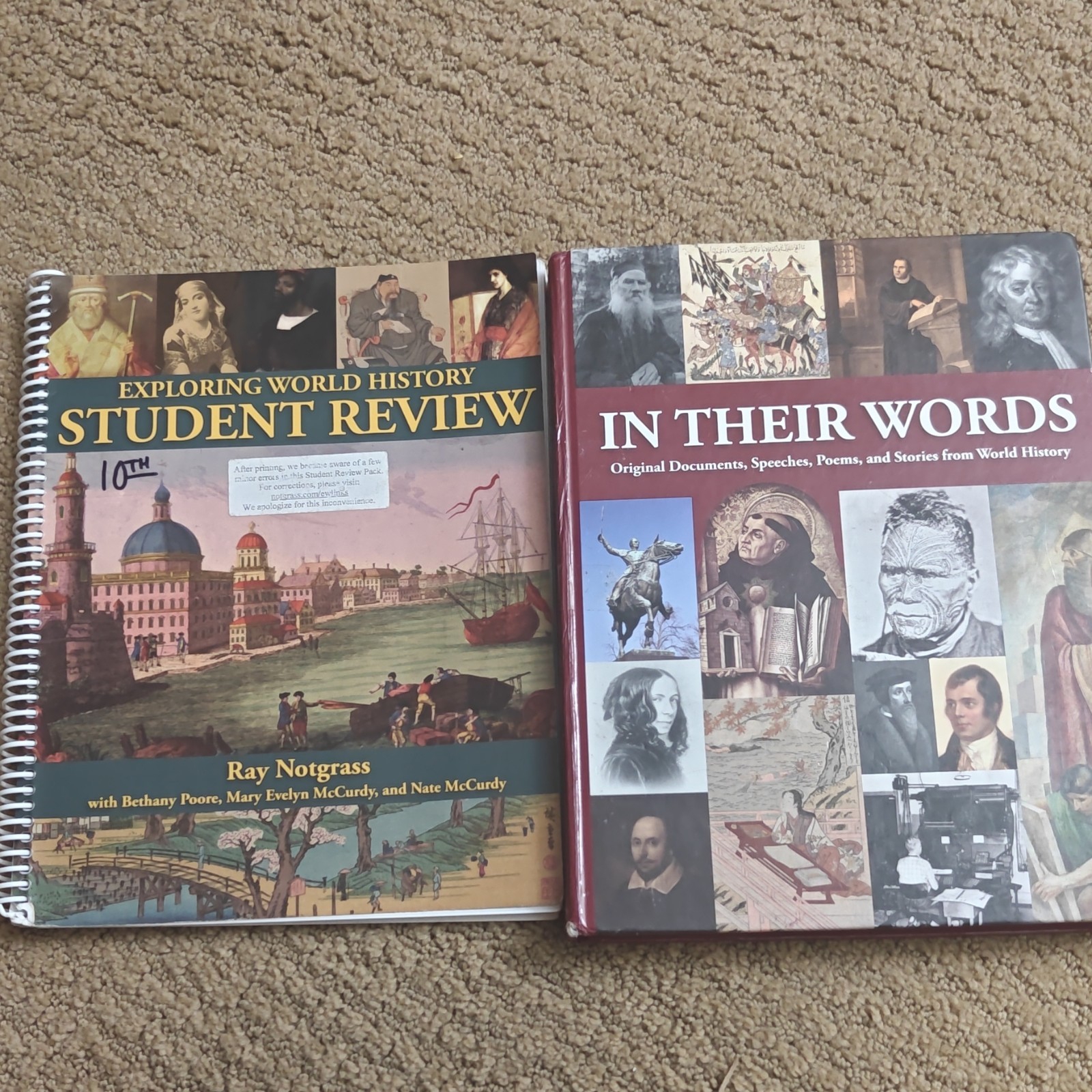 Notgrass Exploring World History Student Review & In Their Words Spiral Set