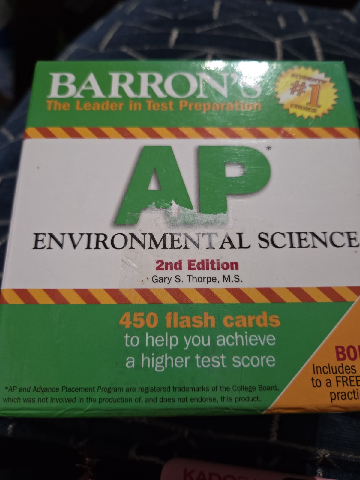 Barron’s AP Environmental Science Flash Cards by Gary S. Thorpe (2014,…
