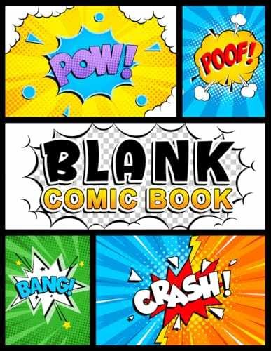Blank Comic Book: Notebook with – Paperback, by Kim Coloring Book – Very Good