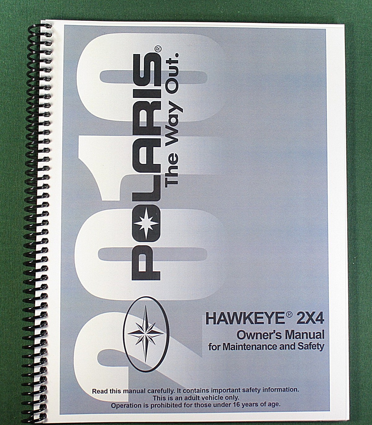 2010 Polaris Hawkeye 2X4 ATV Owner’s Manual: 127 Pages & Protective Covers!