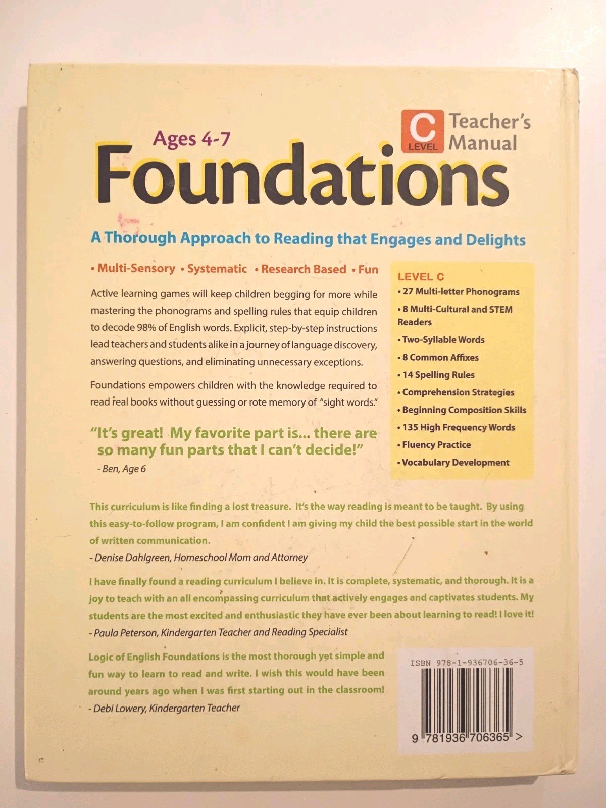 Logic Of English Foundations C Teacher’s Manual Book Homeschool Curriculum Good