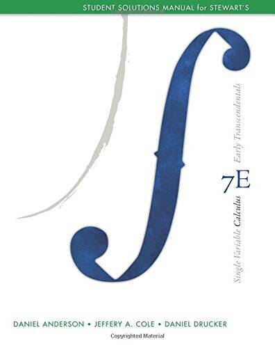 Student Solutions Manual, (Chapters 1-11) for Stewart’s Single Variable C – GOOD