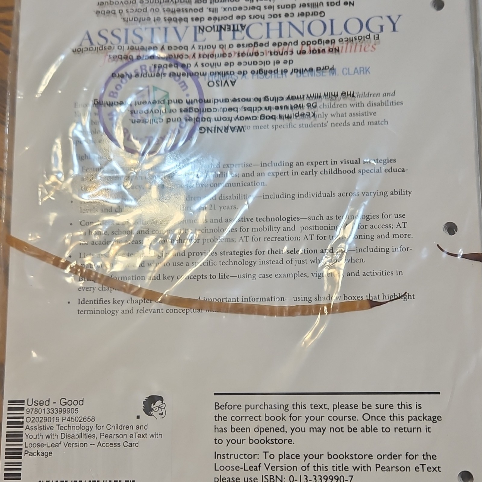 Pearson Assistive Technology for Children & Youth w/ Disabilities Loose-Leaf