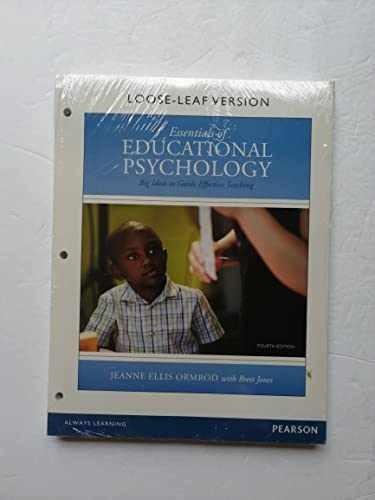 Essentials of Educational – Loose Leaf, by Ormrod Jeanne Ellis – Very Good