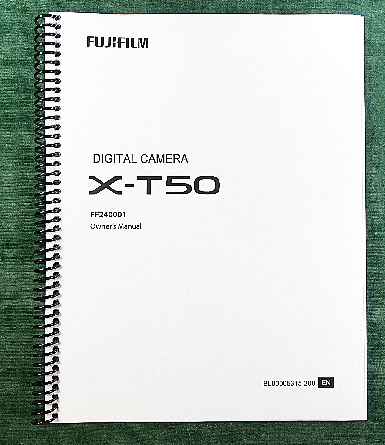 FujiFilm X-T50 Instruction Manual: 448 Pages Full Color & Protective Covers!