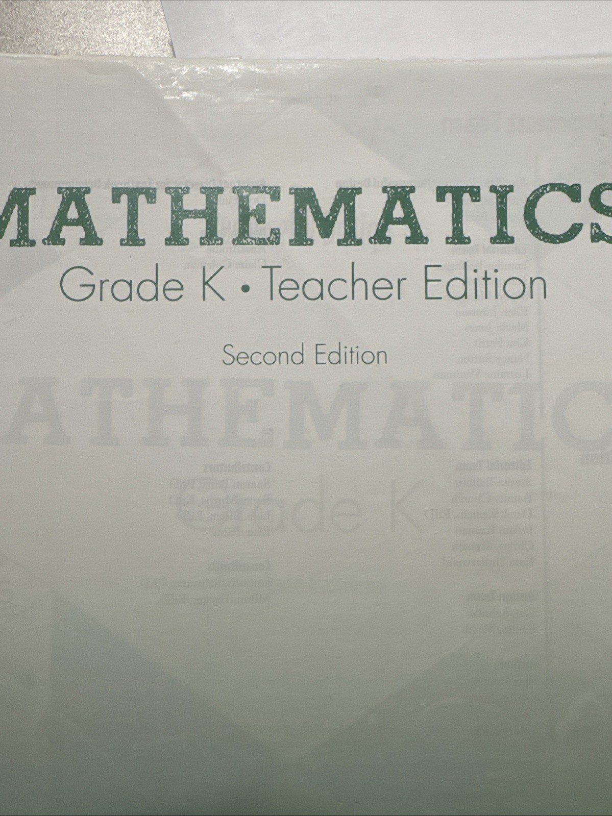 ACSI Purposeful Design Mathematics- Grade K Teacher Edition, 2nd Edition