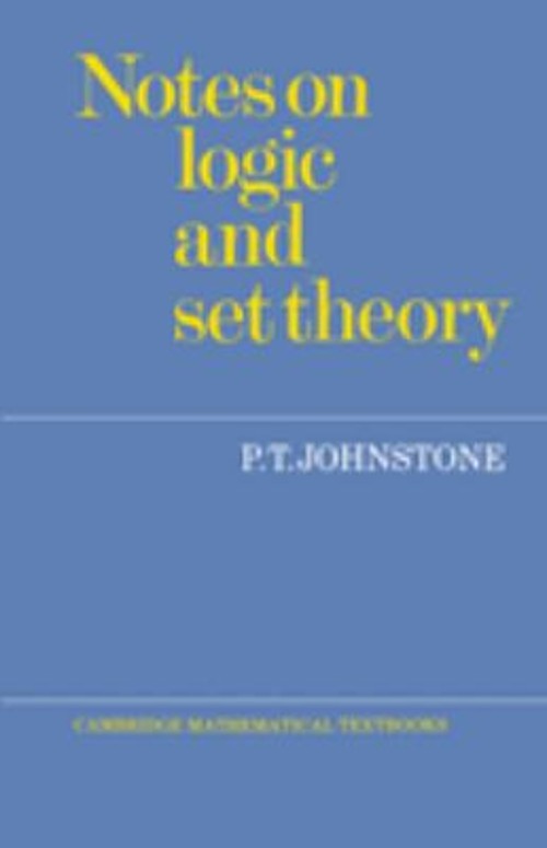 Notes on Logic and Set Theory Paperback P. T. Johnstone