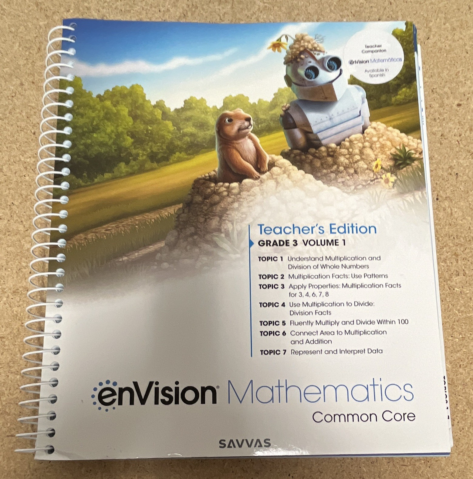 Savvas enVision Mathematics Teacher’s Edition Grade 3 Vol 1 Spiral