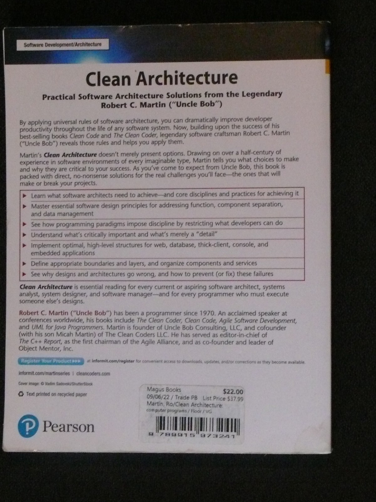 3 BY Robert Martin Clean Architecture, Clean Code & Agile Software Development