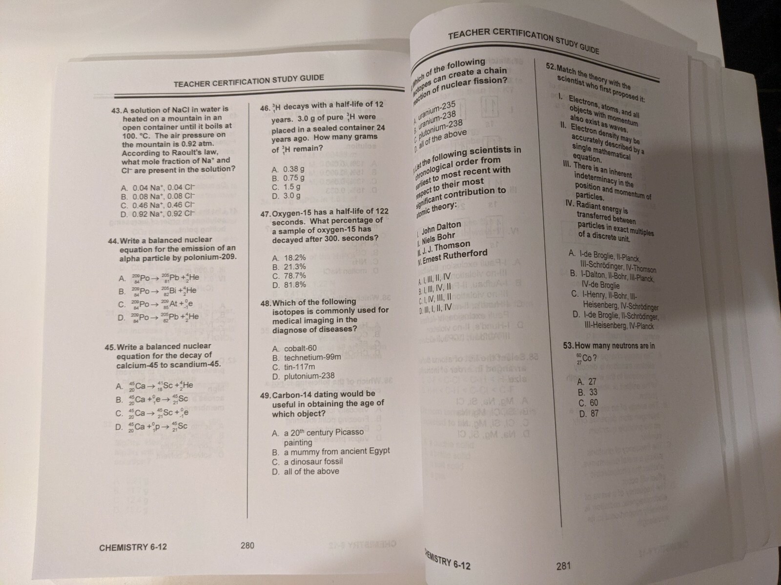 FTCE Chemistry 6-12 by Sharon A. Wynne (2018, Trade Paperback)